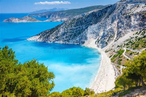 Myrtos Beach, Kefalonia, Greece Stock Image - Image of azure ...