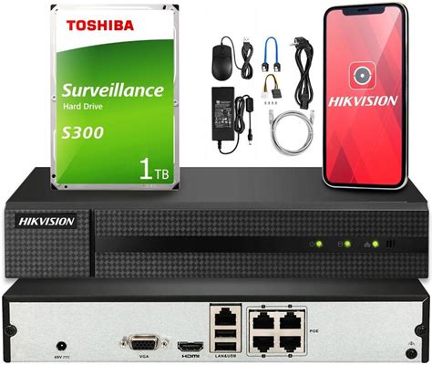 Rejestrator przemysłowy Hikvision Rejestrator Na 4 Kamery Ip 4X Poe Do ...