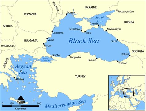 Black Sea Map - MapSof.net