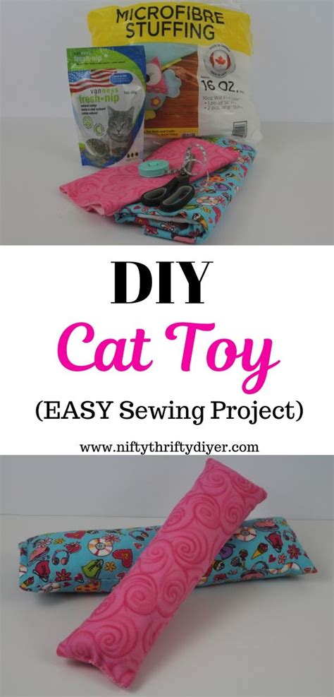 DIY Cat Toy ~ Easy to Sew DIY Cat Kicker Toy~Nifty Thrifty DIYer