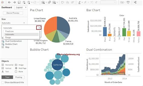 Format Tableau Dashboard Layout