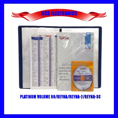 PLATINUM Updated CD With SONGBOOK Volume 90 For REYNA 1 2 3C Lazada PH