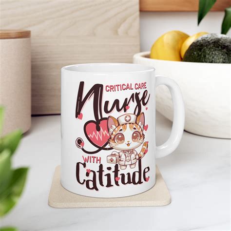 Critical Care Nurse Mug Critical Care Nurse T Icu Nurse Icu Cat