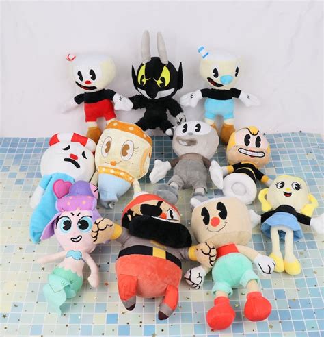 Cuphead And Mugman Plush Stuffed Doll Toy Ts For Kids Etsy