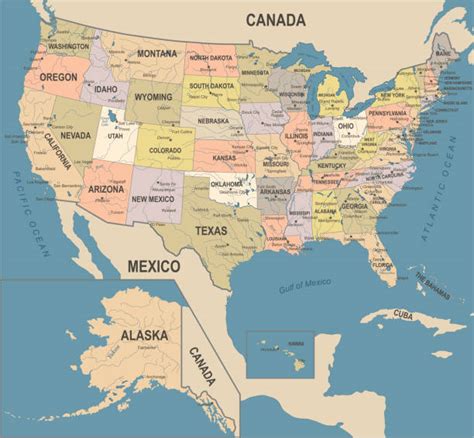 United States Map Capitals Stock Photos, Pictures & Royalty-Free Images ...