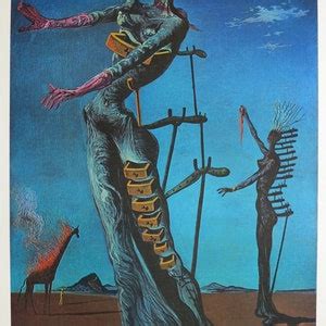 Salvador Dali Exhibition Poster The Burning Giraffe Museum Artist Art