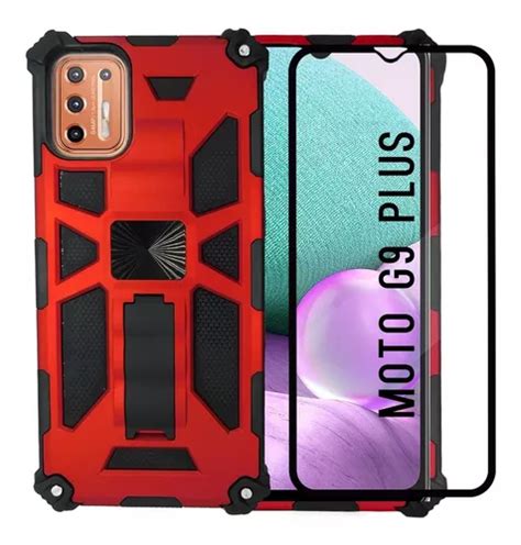 Funda Uso Rudo Rugged Robot Mas Mica 9d Para Moto G9 Plus