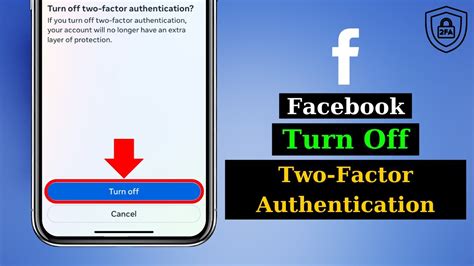 How To Turn Off Two Factor Authentication On Facebook Youtube