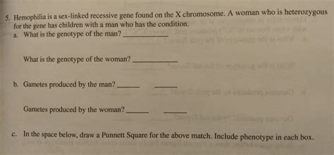Solved Hemophilia Is A Sex Linked Recessive Gene Found On Chegg