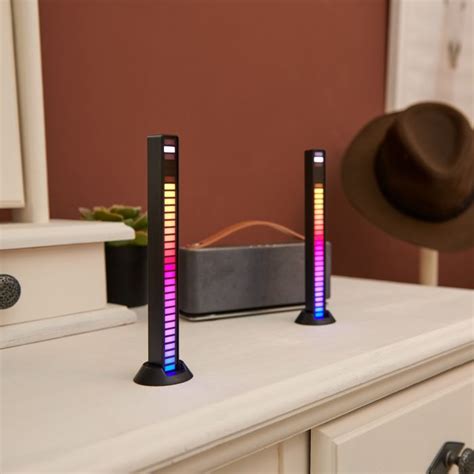 Auraglow Sound Activated Wireless RGB LED Light Bar - Twin Pack ...