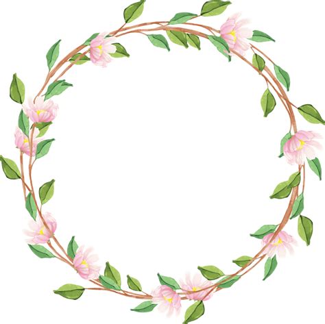 Baby Pink Flower Wreath 19658277 Png