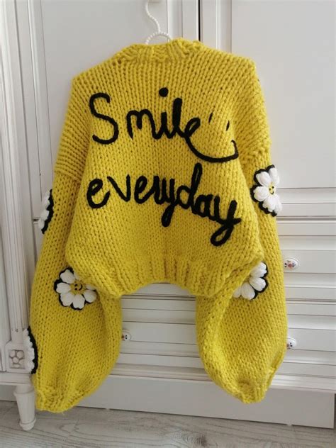 Smile Cardigan 😊 Smile Handmade Flowers Etsyseller Knit Fashion