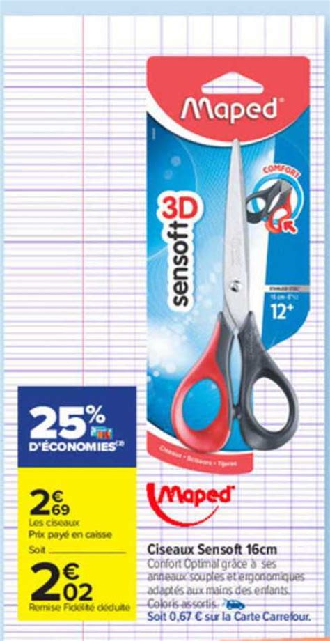 Promo Ciseaux Sensoft 16 Cm Maped Chez Carrefour ICatalogue Fr