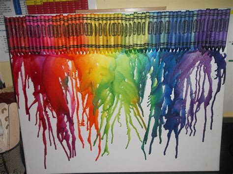 Melting Crayon Canvas Crayon Canvas Melted Crayon Canvas Melting