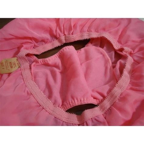 Nos Vtg 60s Bright Pink Nylon Panties Dbl Gusset No C… Gem