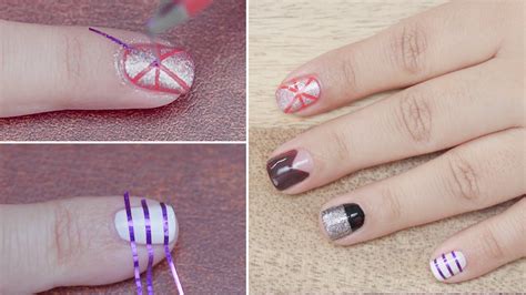 Cute And Easy Nail Designs Using Tape