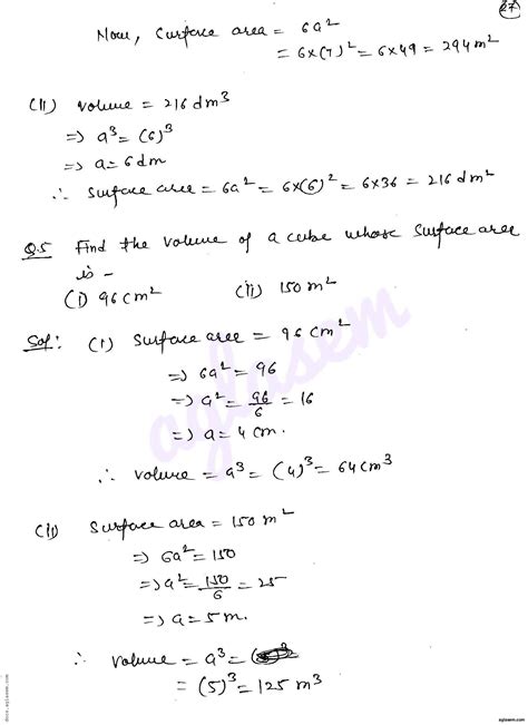 Rd Sharma Solutions For Class Mensuration Ii Volumes And Surface