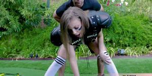 Football Training For MILF Ends On Her Coachs Big Cock Britney Amber