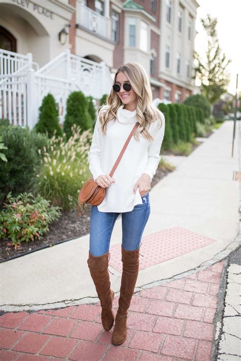 Brown Over The Knee Boots Over The Knee Boot Outfit Winter Fashion Outfits Brown Boots Outfit