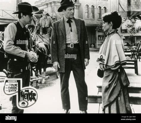 American actors Fess Parker, Robert Taylor, and Tina Louise in the ...