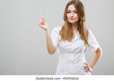 Attractive Nurse Brown Hair Nude Make Stock Photo Shutterstock
