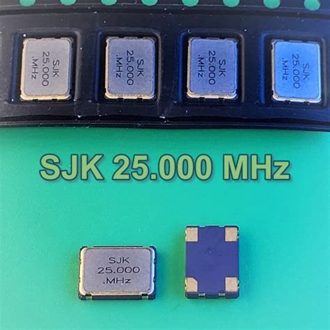 10 штук Кварцевый генератор SJK 25.000MHz SMD - купить с доставкой по ...