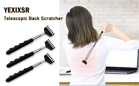 Yexixsr 3 Pack Extendable Back Scratcher Portable Telescopic Back