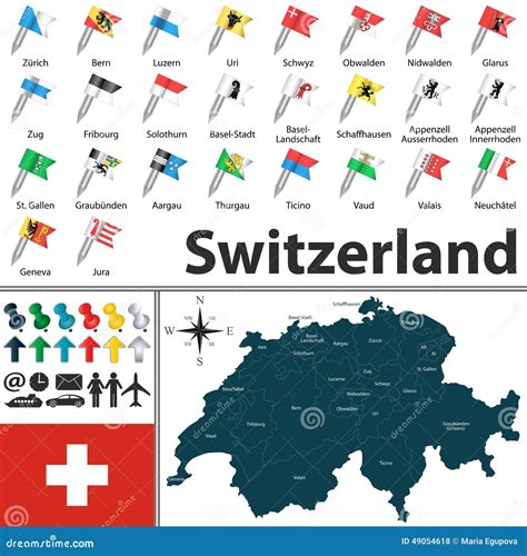 Mapa De Switzerland Ilustra O Do Vetor Ilustra O De Mapa