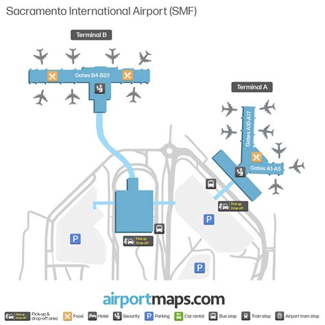 Sacramento International Airport (SMF) – terminal map | Airportmaps.com