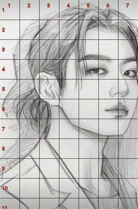 Pin De Carmen Guzm N En Jungkook Bocetos De Retrato Dibujos De