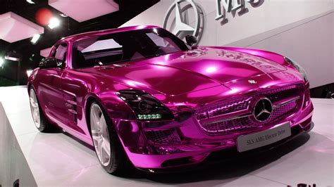 Car Social Network Car Flash Pink Chrome Vinyl Wrap Car Pink Car