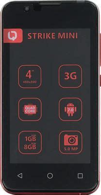 Смартфон BQ Strike Mini 4072, красный – купить в Ситилинк | 1105447