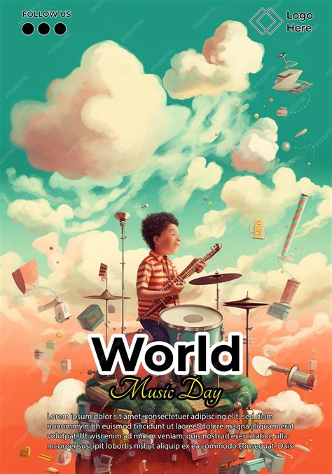 Premium Psd World Music Day Posterv