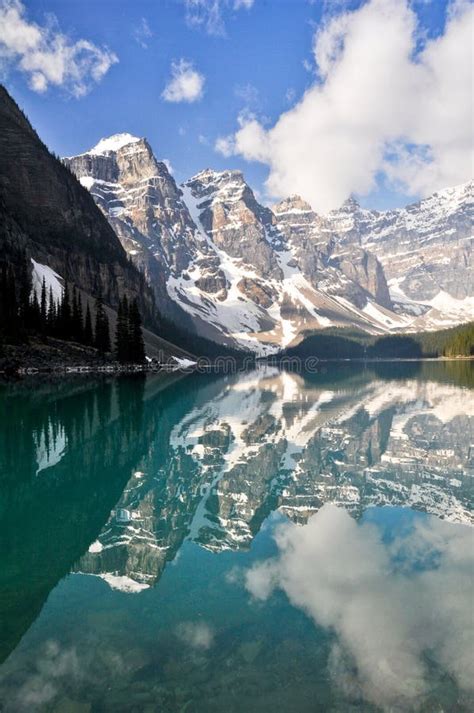 Moraine Lake, Rocky Mountains, Canada Stock Photo - Image of scenic ...