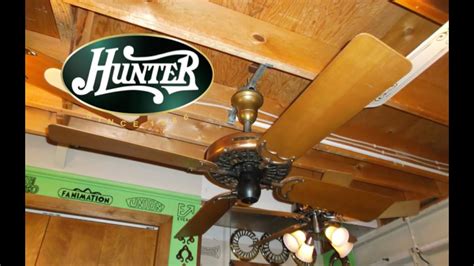 Hunter Fan Motor Co Type Antique Ceiling Fan Youtube