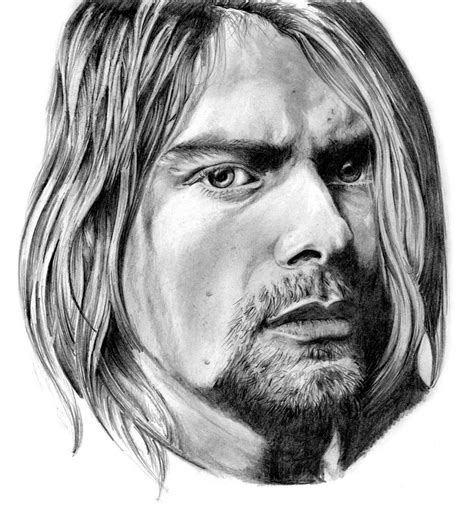 Kurt Cobain Drawing By Peter Martin Pixels