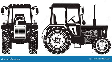 Detailed Tractor Silhouette Stock Images - Image: 11749614