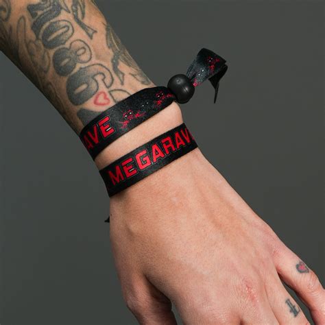 Megarave Wrist Band Red Mrterfestred Wristband Rigeshop