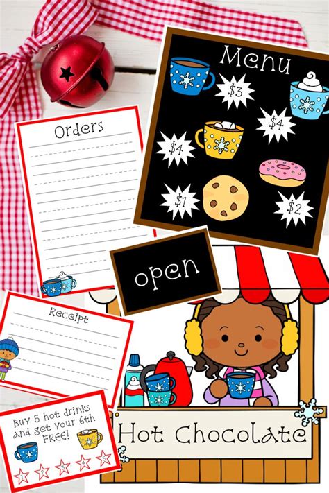 Hot Cocoa Dramatic Play Printables For Winter Pretend Play Hot Chocolate Stand Dramatic Play