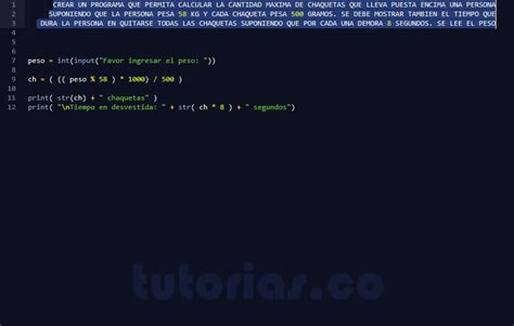 Operadores Python Cantidad De Chaquetas Y Desvestidas Tutorias Co