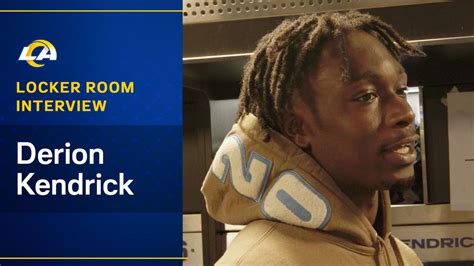 Los Angeles Rams Locker Room Availability Derion Kendrick Talks About