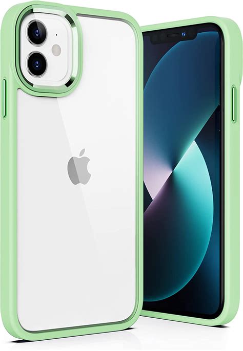 Ulak Compatible With Iphone 11 Case Clear With Color Border Hybrid Shockproof