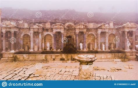 Partially Reconstructed Nymphaeum At Ruins Of Sagalassos Turkey Stock