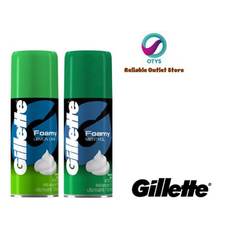 Gillette Men Shaving Foam Foamy Lemon Lime Menthol 175g Lazada