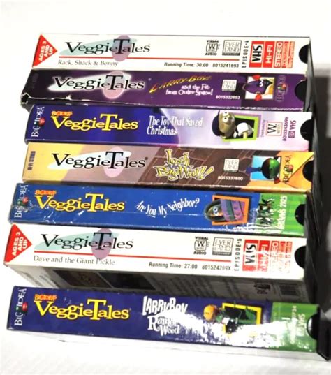 Lot Of Veggie Tales Vhs Tapes S Picclick Uk