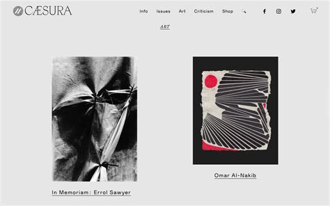 Caesura website - Fonts In Use