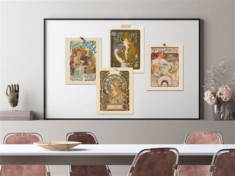 Art Deco Print, Art Nouveau Poster, Art Deco Wall Art Print Set ...