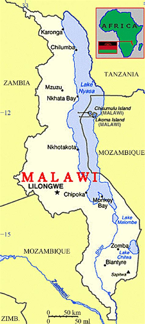 Political Map Of Malawi