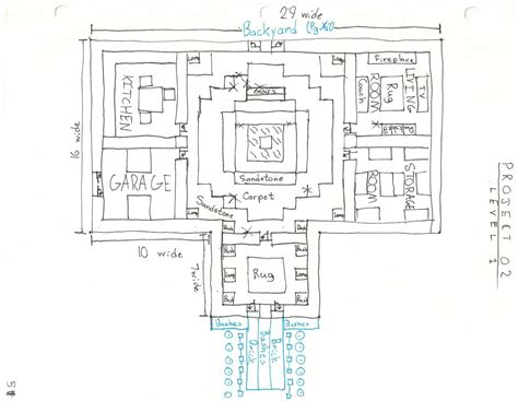 Minecraft House Layout Grid