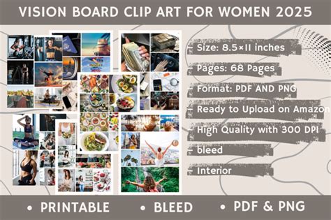 Vision Board Clip Art for Women 2025 Free | by Coffeedepressed | Sep ...